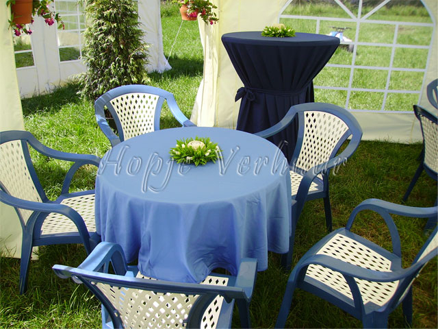 Stoelen kuipstoelen blauw/wit/stuk